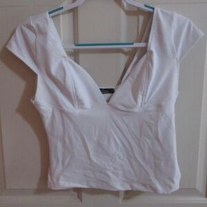 Chic White Women's Crop Top